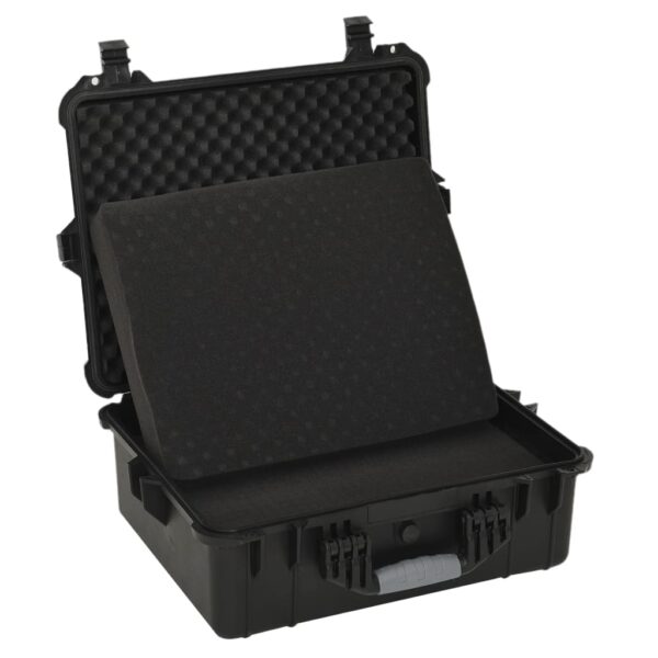 vidaXL Portable Flight Case Black 21.7"x16.9"x8.3" PP - Image 4