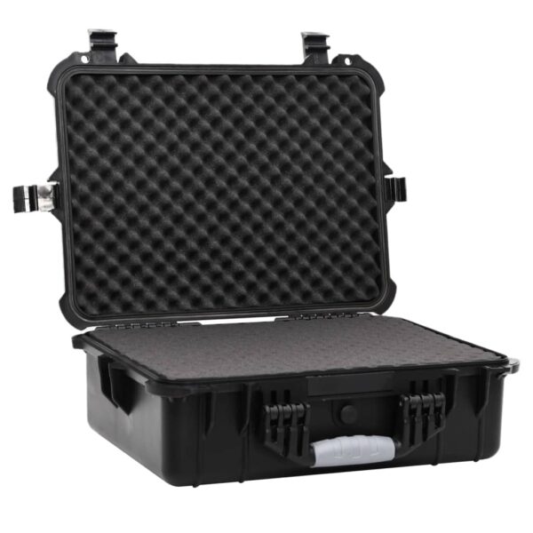 vidaXL Portable Flight Case Black 20.5"x15.7"x7.5" PP - Image 3