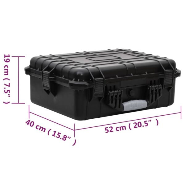 vidaXL Portable Flight Case Black 20.5"x15.7"x7.5" PP - Image 8