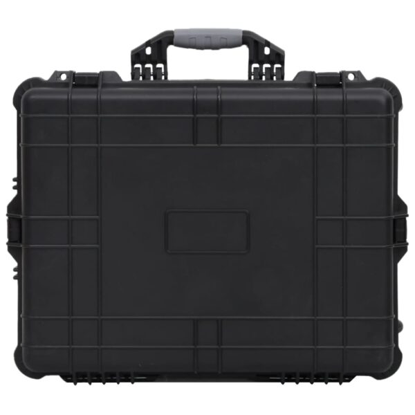 vidaXL Wheeled Flight Case Black 24.8"x19.7"x9.1" PP - Image 3