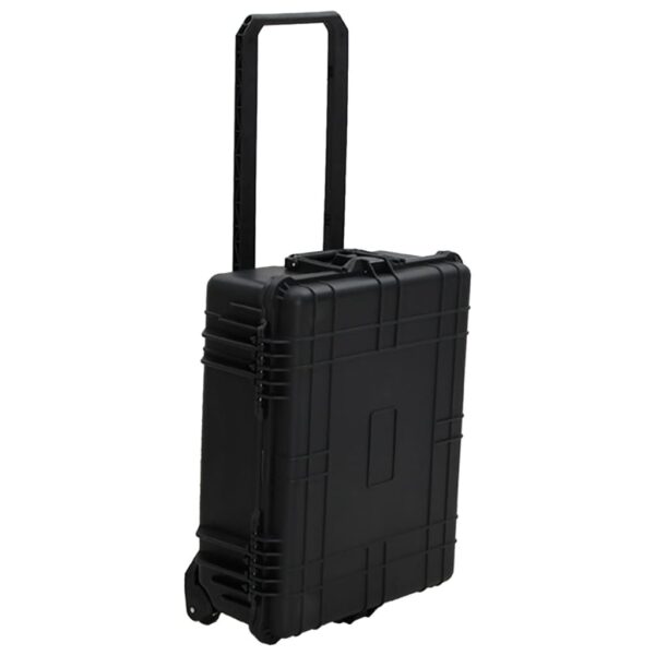 vidaXL Wheeled Flight Case Black 24.8"x19.7"x9.1" PP - Image 7