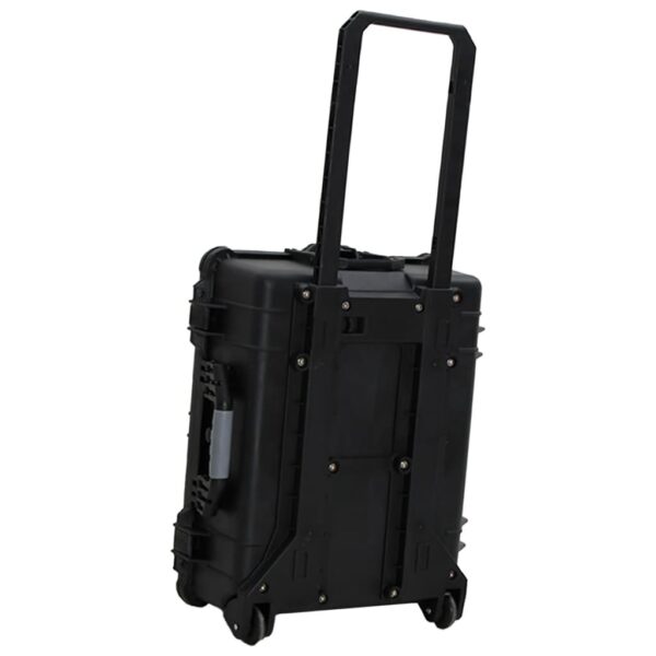 vidaXL Wheeled Flight Case Black 24.8"x19.7"x9.1" PP - Image 8