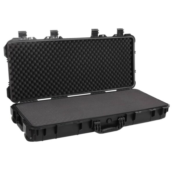 vidaXL Wheeled Flight Case Black 37.8"x16.5"x6.3" PP - Image 4