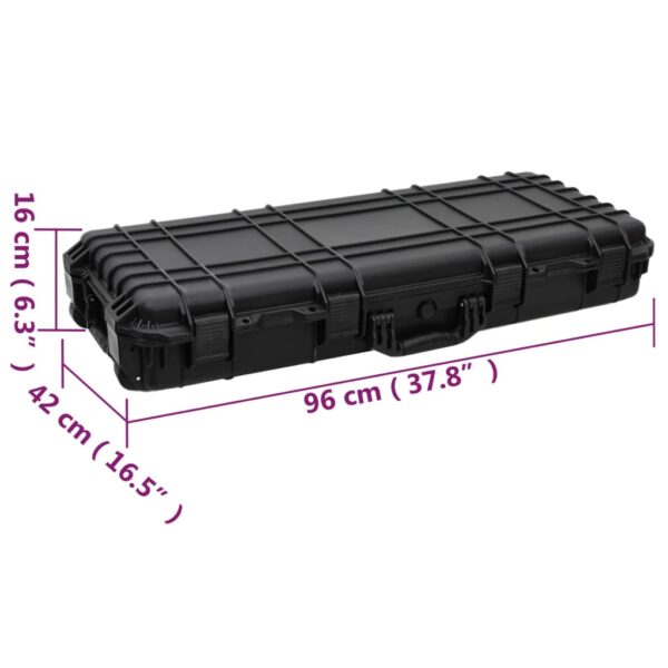 vidaXL Wheeled Flight Case Black 37.8"x16.5"x6.3" PP - Image 8