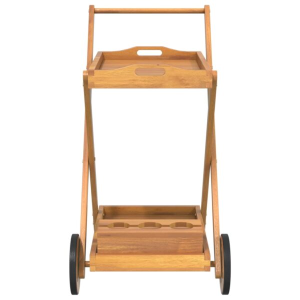 vidaXL Tea Trolley 21.3"x34.3"x35.4" Solid Wood Acacia - Image 4