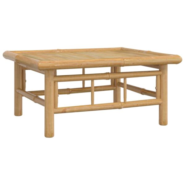 vidaXL Patio Table 25.6"x21.7"x11.8" Bamboo - Image 2