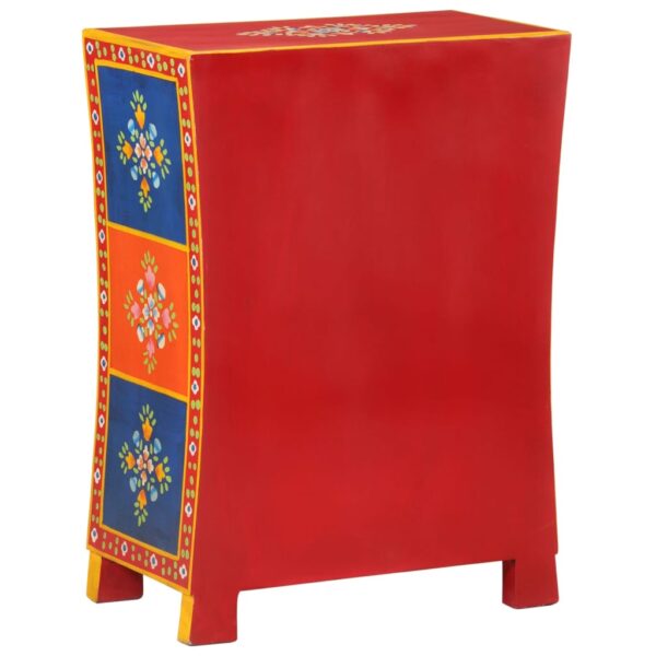 vidaXL Hand Painted Sideboard 21.3"x11.8"x29.1" Solid Wood Mango - Image 6