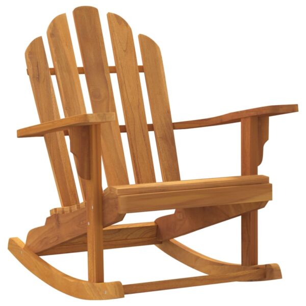 vidaXL Patio Adirondack Rocking Chair 31.1"x39.4"x40.6" Solid Wood Teak - Image 2