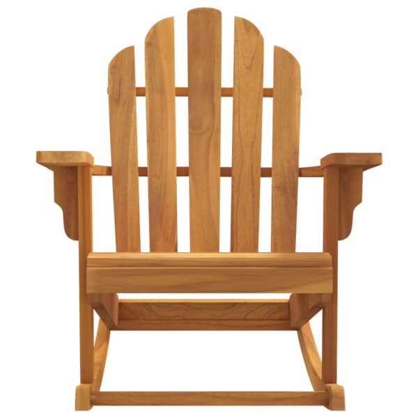 vidaXL Patio Adirondack Rocking Chair 31.1"x39.4"x40.6" Solid Wood Teak - Image 3