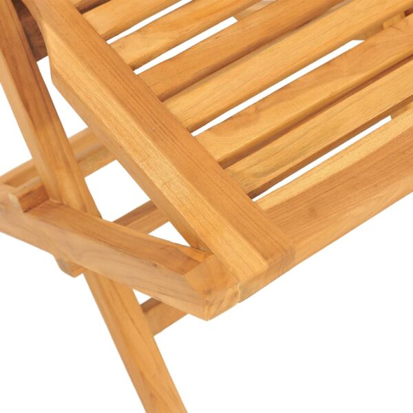 vidaXL Folding Patio Chairs 2 pcs 18.5"x24.8"x35.4" Solid Wood Teak - Image 7