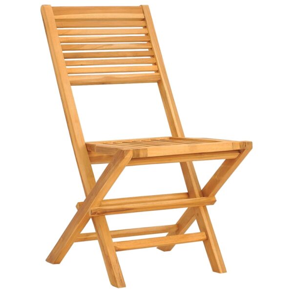 vidaXL Folding Patio Chairs 2 pcs 18.5"x24.4"x35.4" Solid Wood Teak - Image 3