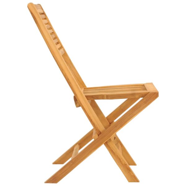 vidaXL Folding Patio Chairs 2 pcs 18.5"x24.4"x35.4" Solid Wood Teak - Image 5