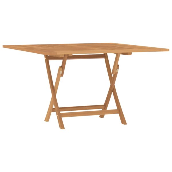 vidaXL Folding Patio Table 47.2"x47.2"x29.5" Solid Wood Teak - Image 2