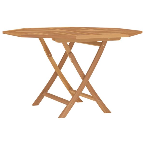 vidaXL Folding Patio Table 43.3"x43.3"x29.5" Solid Wood Teak - Image 2