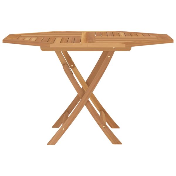 vidaXL Folding Patio Table 43.3"x43.3"x29.5" Solid Wood Teak - Image 3