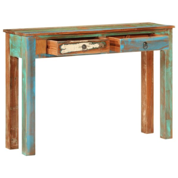 vidaXL Console Table 43.3"x11.8"x29.5" Solid Wood Reclaimed - Image 2