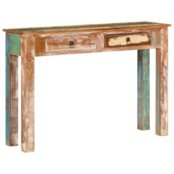 vidaXL Console Table 43.3"x11.8"x29.5" Solid Wood Reclaimed - Image 12