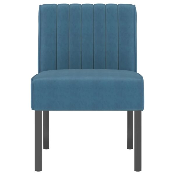 vidaXL Slipper Chair Blue Velvet - Image 3