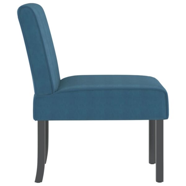 vidaXL Slipper Chair Blue Velvet - Image 4