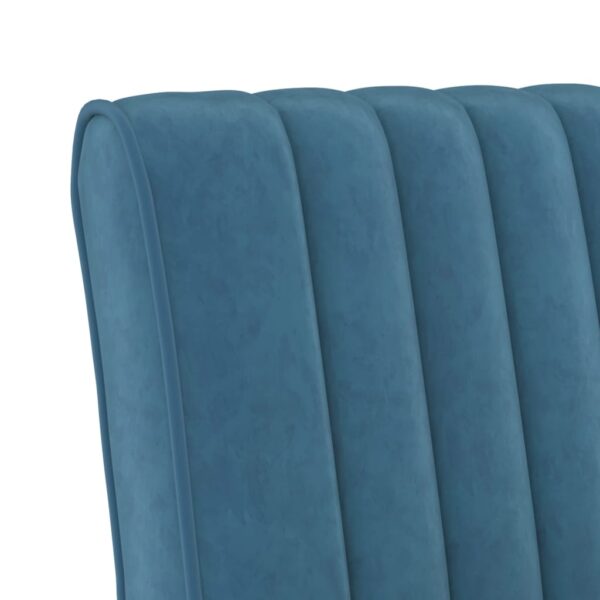 vidaXL Slipper Chair Blue Velvet - Image 6