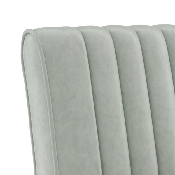 vidaXL Slipper Chair Light Gray Velvet - Image 6