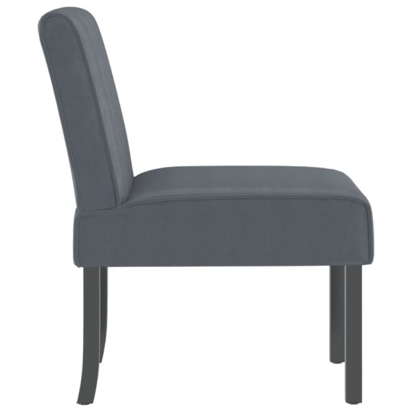 vidaXL Slipper Chair Dark Gray Velvet - Image 4