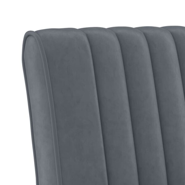 vidaXL Slipper Chair Dark Gray Velvet - Image 6