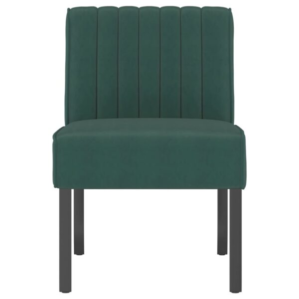 vidaXL Slipper Chair Dark Green Velvet - Image 3