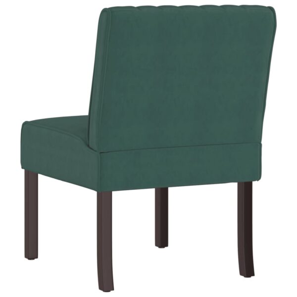 vidaXL Slipper Chair Dark Green Velvet - Image 5