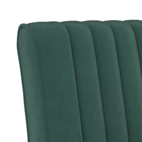 vidaXL Slipper Chair Dark Green Velvet - Image 6