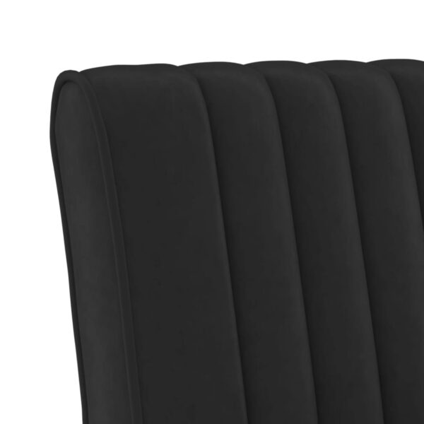 vidaXL Slipper Chair Black Velvet - Image 6