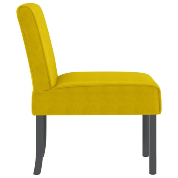 vidaXL Slipper Chair Yellow Velvet - Image 4