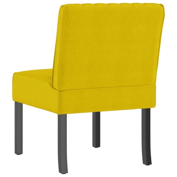 vidaXL Slipper Chair Yellow Velvet - Image 5