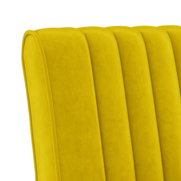 vidaXL Slipper Chair Yellow Velvet - Image 6