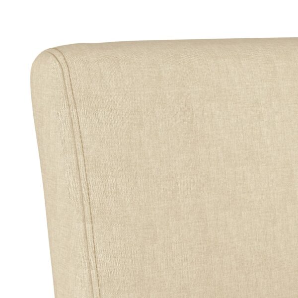 vidaXL Slipper Chair Cream Fabric - Image 6