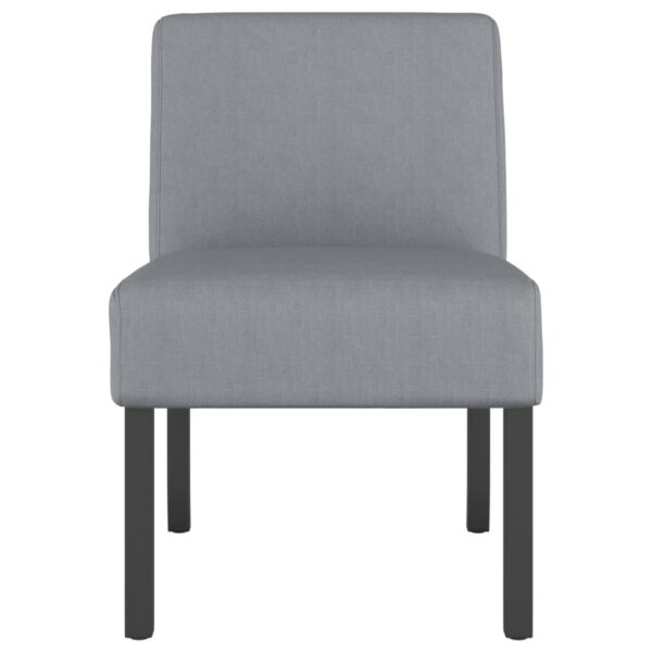 vidaXL Slipper Chair Light Gray Fabric - Image 3