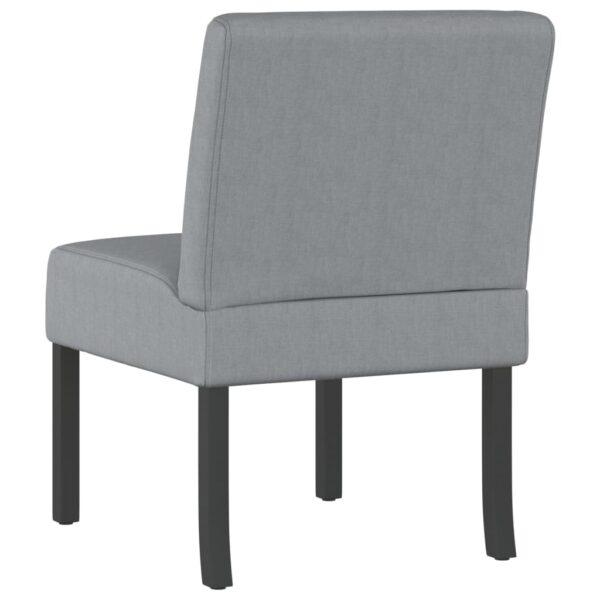 vidaXL Slipper Chair Light Gray Fabric - Image 5