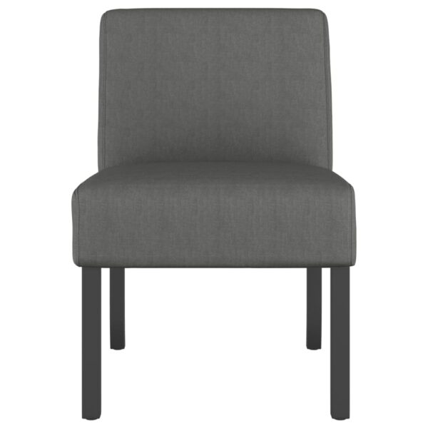 vidaXL Slipper Chair Dark Gray Fabric - Image 3