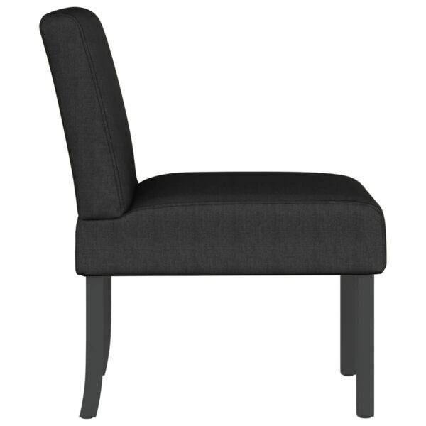 vidaXL Slipper Chair Black Fabric - Image 4