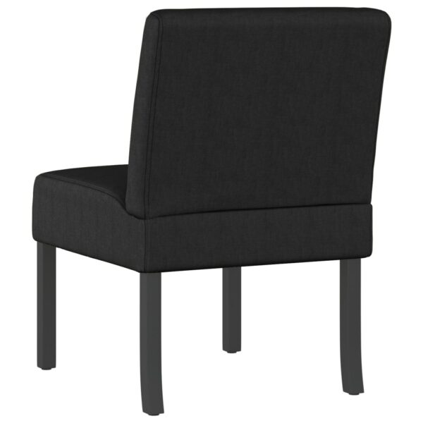 vidaXL Slipper Chair Black Fabric - Image 5