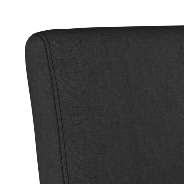 vidaXL Slipper Chair Black Fabric - Image 6