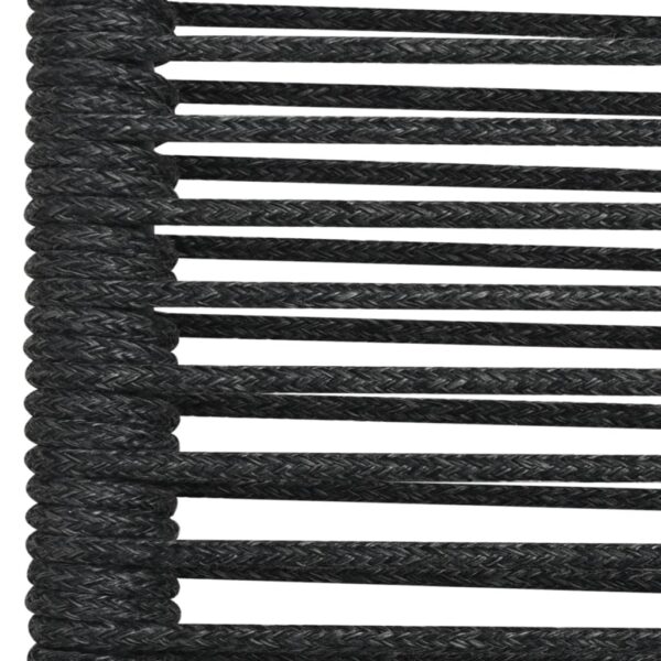 vidaXL 5 Piece Patio Dining Set Black Cotton Rope and Steel - Image 6