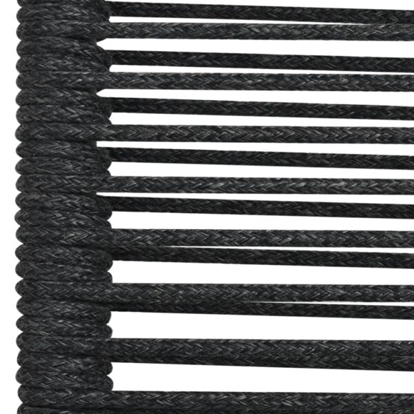 vidaXL 5 Piece Patio Dining Set Black Cotton Rope and Steel - Image 6