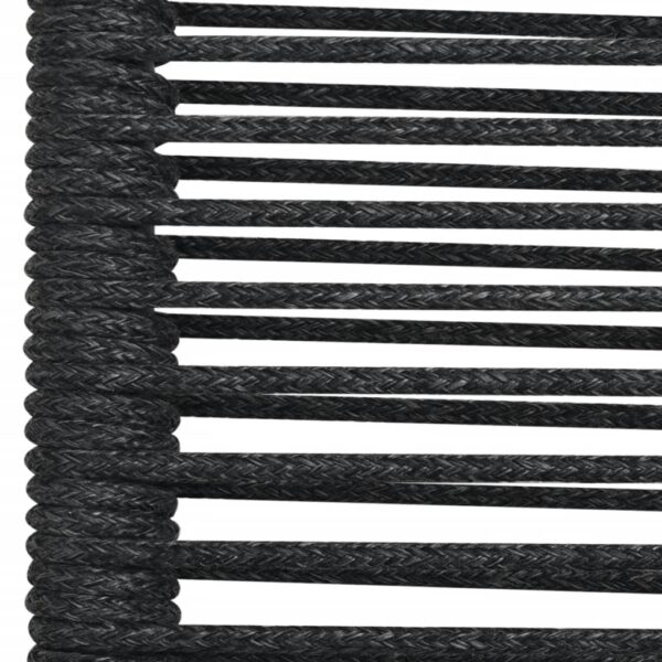 vidaXL 7 Piece Patio Dining Set Black Cotton Rope and Steel - Image 6