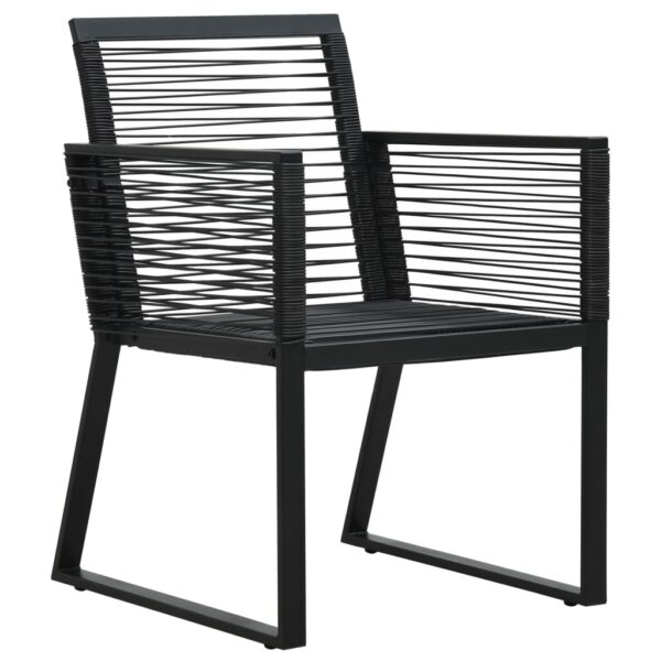 vidaXL 7 Piece Patio Dining Set Black PVC Rattan - Image 5