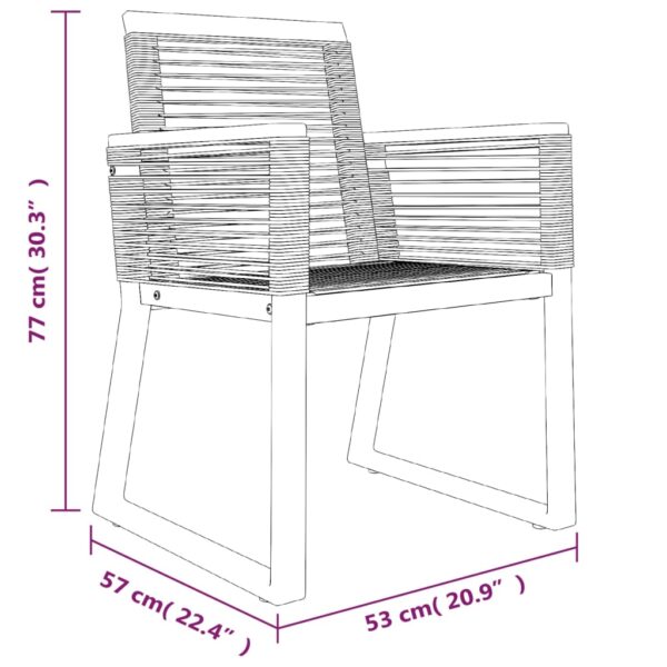 vidaXL 7 Piece Patio Dining Set Black PVC Rattan - Image 10