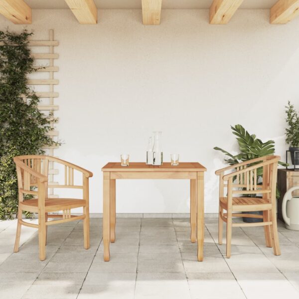 vidaXL 3 Piece Patio Dining Set Solid Wood Teak