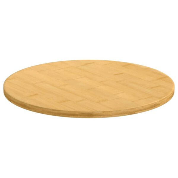 vidaXL Table Top Ã˜19.7"x0.6" Bamboo - Image 2