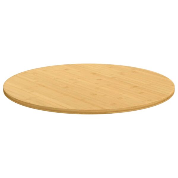 vidaXL Table Top Ã˜27.6"x0.6" Bamboo - Image 2