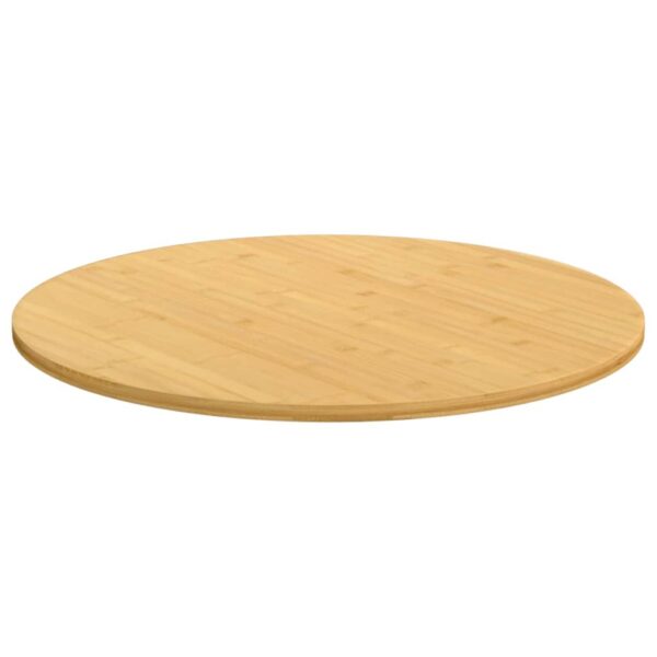 vidaXL Table Top Ã˜35.4"x0.6" Bamboo - Image 2